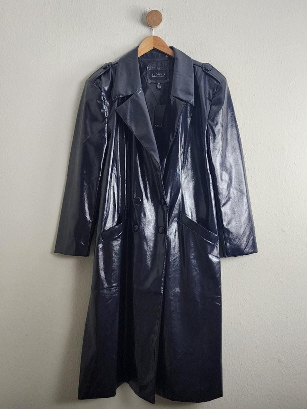 🖤 ELOQUII Faux Leather Trench Coat 🖤